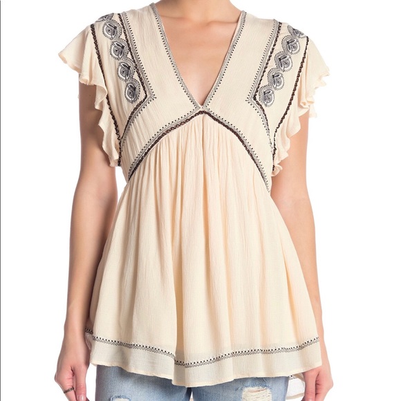 Free People Tops - NWT Free People S Falling water embroidered tunic